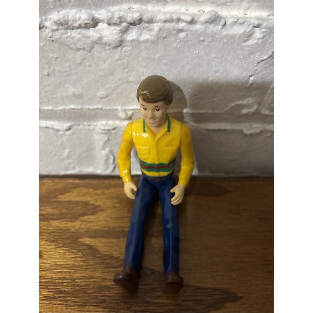 VTG 1990s Playskool Dollhouse Dad YELLOW SHIRT BLUE PANTS Father Man Uncle‎ Male